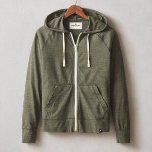 NWOT American Giant Women's Lightweight Full Zip Forest Night Heather Medium